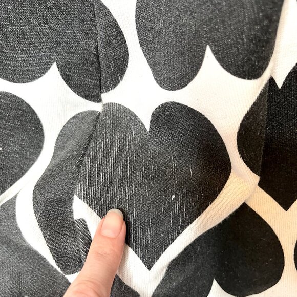 Heart Sweatpants Shorts Size Small Cotton Pants Festival Handmade Upcycled Flow - Picture 6 of 12